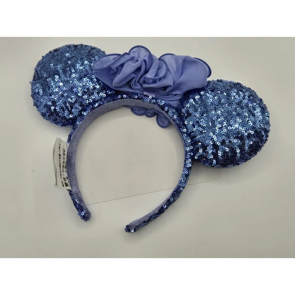 Disney Parks Minnie Mouse Ears Purple Hydrangea‎ Blue Iris Flower Headband